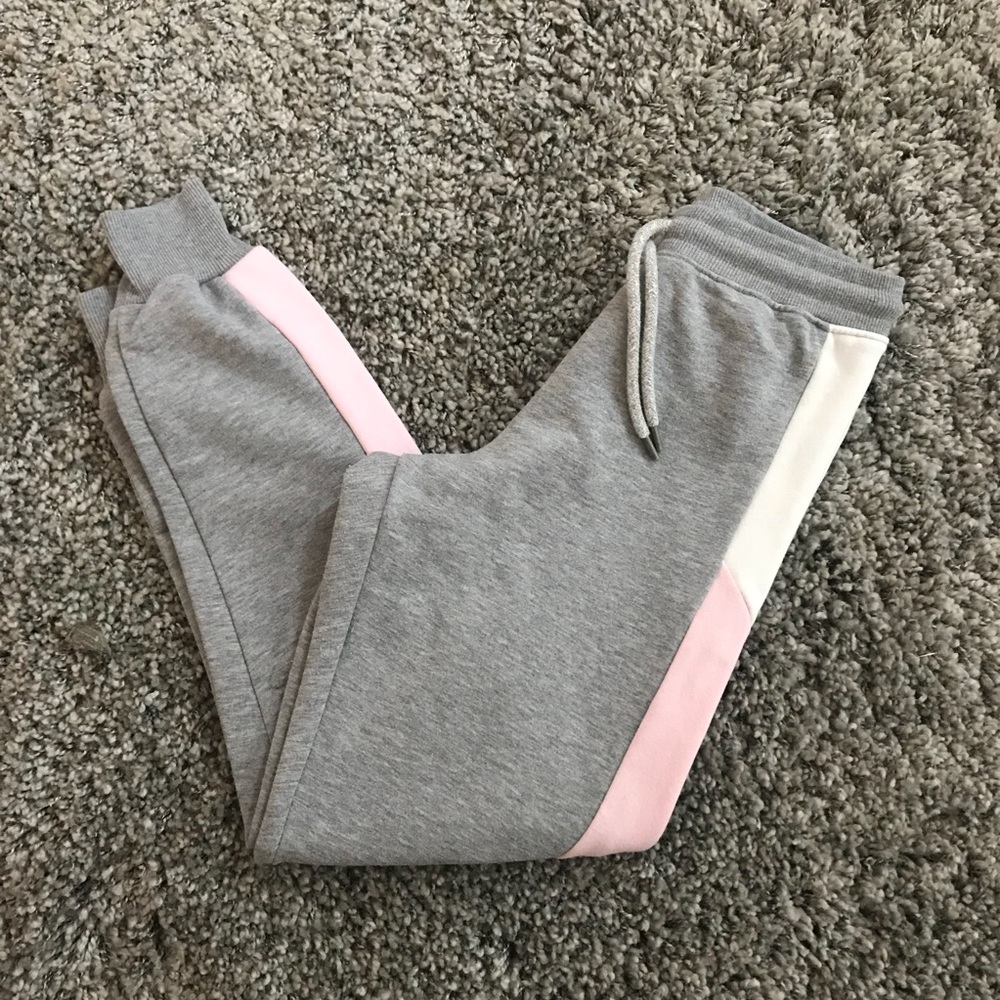 Grey Color-blocked Topshop Joggers